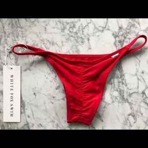 White Fox Thira Bottoms in Red, S BNWT
